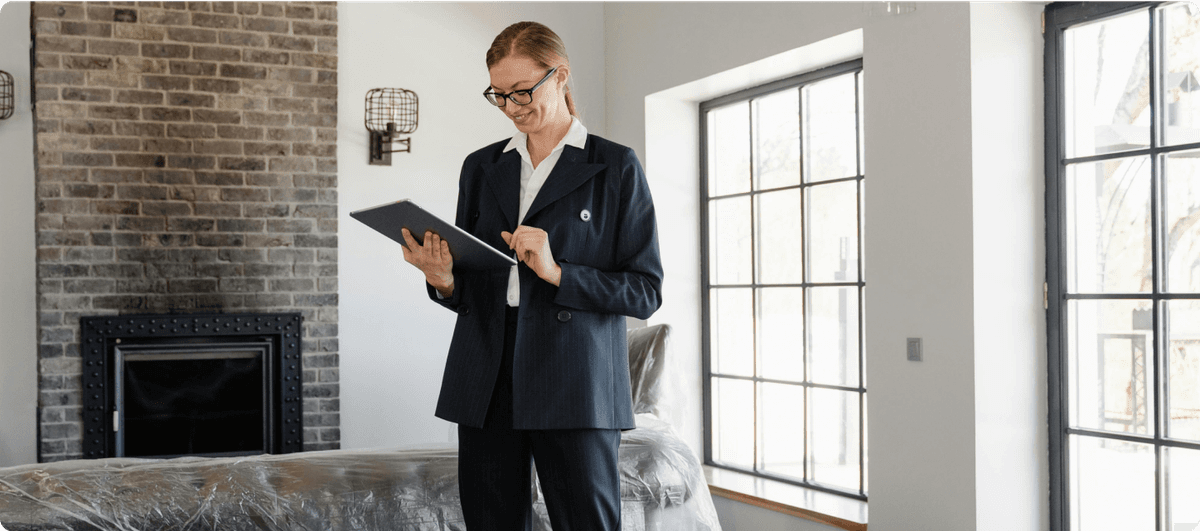 Property inspector with tablet