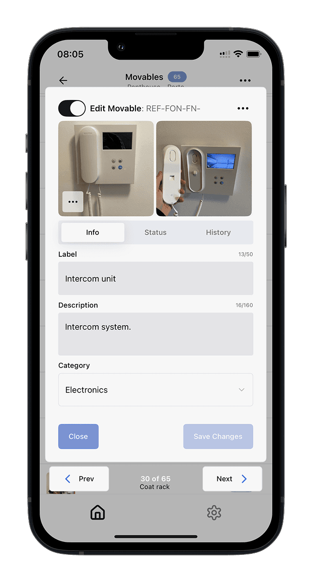 AI detection screen